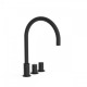 Двуручный черный смеситель на борт ванны Tres Study exclusive 06110501NM, Черный матовый, в борт ванны