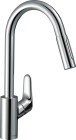 Смеситель для кухни с выдвижным душем, Hansgrohe Focus 31815000, Хром, стандартный