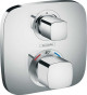Термостат с запорным вентилем, 2 потребителя, Hansgrohe Ecostat E 15708000, Хром, скрытый
