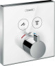 Термостат скрытого монтажа, белый/хром, Hansgrohe ShowerSelect 15738400, Хром/белый, скрытый