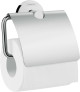 Держатель туалетной бумаги с крышкой Hansgrohe Logis 41723000, Хром, Метал