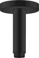Потолочное подсоединение 100 мм, матовое черное, Hansgrohe 27393670, Черный матовый