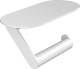 Держатель туалетной бумаги с полочкой, белый матовый, Hansgrohe WallStoris 27928700, Белый матовый, настенный, Метал