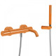 Однорычажный смеситель для ванны и душа Tres Study exclusive 26117001TNA, Оранжевый, настенный