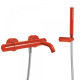 Однорычажный смеситель для ванны и душа Tres Study exclusive 26117001TRO, Красный, настенный