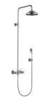 Душевая стойка настенного монтажа с верхним и ручным душем Dornbracht 26601360-08, Платина, Смесители - настенный открытый