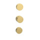 Термостат скрытого монтажа, вертикальный, золото матовое, GRB Incool 90105007, Золото матовое, скрытый