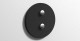 Клейкая круглая монтажная пластина, черная матовая, Sonia 177066, Черный матовый, настенный, Латунь