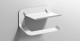 Держатель туалетной бумаги с полочкой, белый матовый, Sonia Quick 184880, Белый матовый, настенный, Алюминий