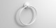 Полотенцедержатель кольцо 180 мм, белый матовый, Sonia Tecno Project 176847, Белый матовый, настенный, Латунь