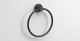 Полотенцедержатель кольцо 180 мм, черный матовый, Sonia Tecno Project 176786, Черный матовый, настенный, Латунь