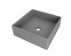 Canela Spring Quatro-Z Умывальник для ванны квадратный 360 мм., Бетонно-серый, на мебели, Искуственный камень
