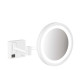 Зеркало для бритья с подсветкой, белый матовый, Hansgrohe AddStoris 41790700, Белый матовый, настенный, Метал